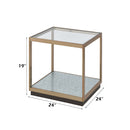 Kaia - End Table - Glass & Gold