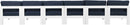 Nizuc - Outdoor Patio 6 Seat Armless Modular Sofa With White Frame