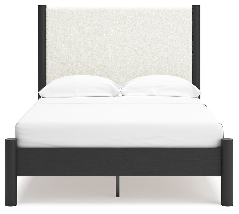 Cadmori - Upholstered Panel Bed