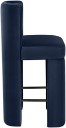 Zuno - Velvet Performance Fabric Upholstered Counter Stool (Set of 2)