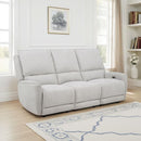 Sylmar - Chenille Upholstered Power Reclining Sofa - Dove Gray