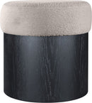 Nimes - Ottoman / Stool With Black Base