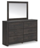 Hollivern - Dresser And Mirror - Dark Gray