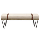 Austin - Fabric Upholstered Accent Bench - Beige