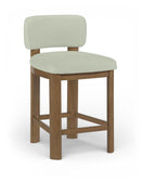 Paloma - Faux Leather Upholstered Counter Stool (Set of 2) - Brown Frame