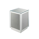 Noralie - 20" Accent Table - Mirrored, Faux Diamonds