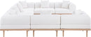 Laguna - 8 Piece Resilient Water Resistant Fabric 142" Upholstered Outdoor Patio Modular Sectional