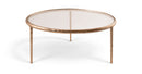 Evren - Glass Top And Aluminum Base Coffee Table