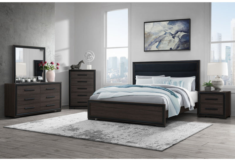 Amelia - 5 Piece Queen Bedroom Set - Brown