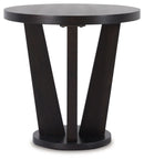 Chasinfield - Round End Table - Dark Brown