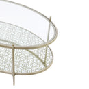 Zaba - Coffee Table - Glass Top & Champagne