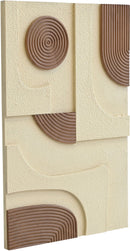 Element - Mango Wood 4 Piece Wall Art - Natural / Brown