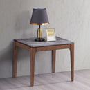 Bevis - End Table - Engineered Stone Top & Walnut