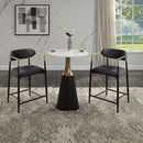 Jaramillo - Counter Height Table - Natural Marble Top & Black