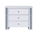 Noralie - 32" Console Cabinet - Mirrored & Faux Diamonds