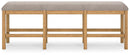 Havonplane - XL Counter Height Upholstered Dining Bench - Brown
