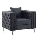 Gillian II - Chair - Light Gray Velvet