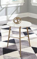 Chadton - Accent Table - White / Gold Finish