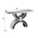 Nysa - Console Table With Faux Crystals - Mirrored