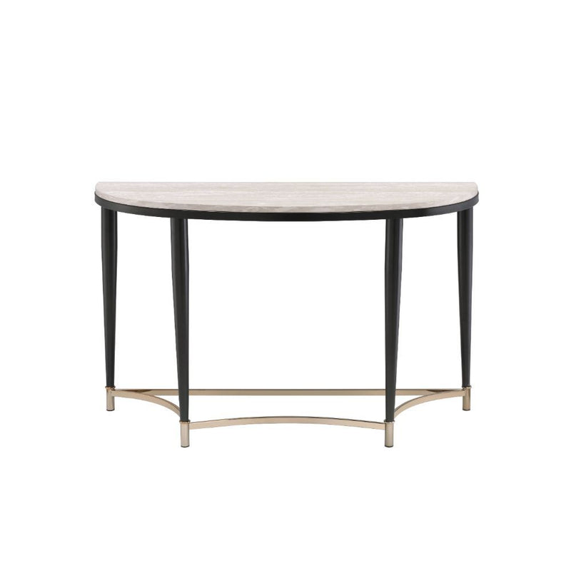 Ayser - Sofa Table - White Washed & Black