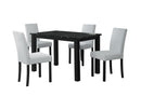 D8032 - 2 Piece Dining Room Set (Dining Table And Dining Chair) - Black / Gray / White