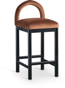 Conrad - Velvet Counter Stool With Black Legs