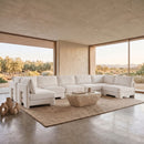 Hammond - Velvet Performance Fabric Upholstered 7 Piece U-Shaped Armless Sectional