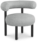 Bordeaux - Boucle Fabric Accent Chair With Black Legs
