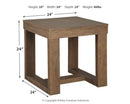 Cariton - Square End Table - Gray