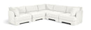 Hammond - Velvet Performance Fabric Upholstered 5 Piece Corner Sectional