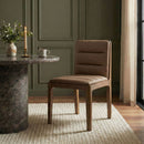 Ellis - Vegan Leather Upholstered Dining Chair (Set of 2) - Brown Base