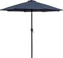 Fiji - Aluminum Patio Umbrella With Square White And Black Base