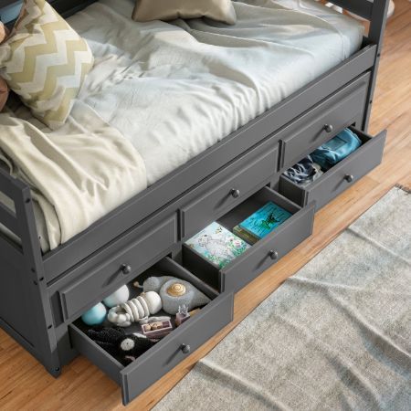 Darcie - Captain Bed - Gray Finish