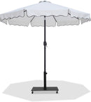 Amalfi - Aluminum Patio Umbrella - Black Base / Black Pole