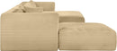 Shaggy - 5 Piece Modular Sectional With Chaise And Ottoman