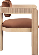 Sacha - Velvet Dining Chair With Natural Base (Set of 2)