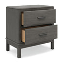 Mazing - Two Drawer Night Stand - Gray