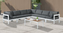 Nizuc - Outdoor Patio 7 Piece Modular Sectional With White Frame