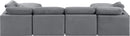 Indulge - Velvet 6 Piece Modular Double Chaise Sectional