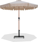 Amalfi - Aluminum Patio Umbrella - Black Base / Light Brown Pole