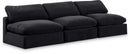 Comfy - Velvet Modular Armless Sofa 3 Seats
