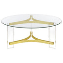 Janessa - Round Glass Top Acrylic Leg Table