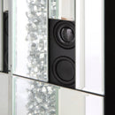 Noralie - 47" Fireplace With Bluetooth - Mirrored & Faux Diamonds