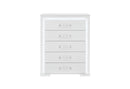 Naomi - 5 Piece Full Bedroom Set - Silver