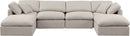 Indulge - Linen 6 Piece Modular Double Chaise Sectional