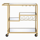 Adamsen - Serving Cart - Mirrored & Champagne