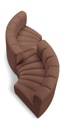 Arc - Faux Leather 4 Piece Curved Modular Sofa