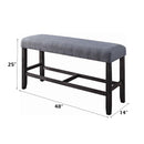 Yelena - Counter Height Bench - Fabric & Weathered Espresso