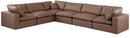 Comfy - 6 Piece Faux Leather Modular Corner Sectional