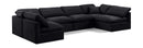 Indulge - Velvet 6 Piece Modular U-Shaped Sectional